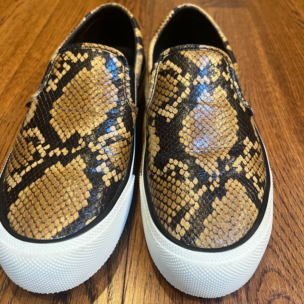 Bally Brown And White Slip-On Sneakers